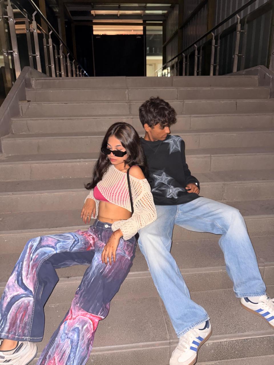 VSHN Stitched Denim Pants
